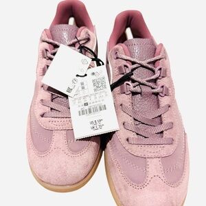 ZARA Mauve Combination Sneakers Lace-Up Rubber Sole Size 7 NWT